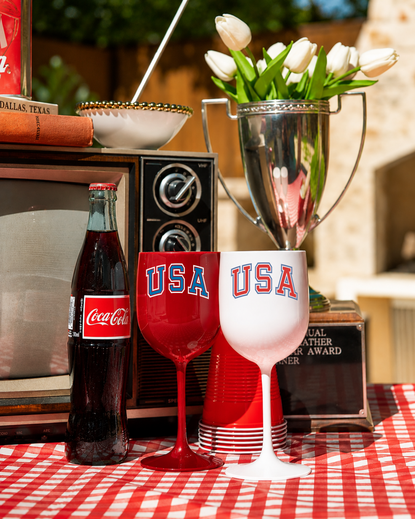USA Wine Glass: Red