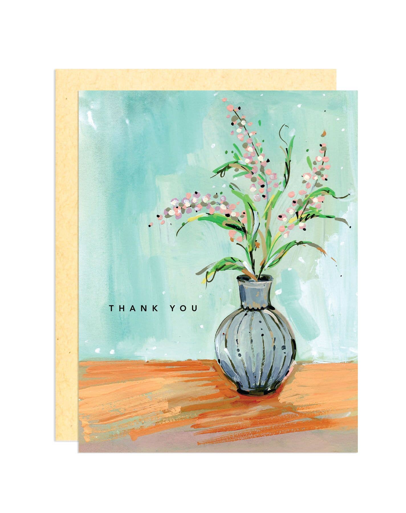 Pink Flowers Greeting Card