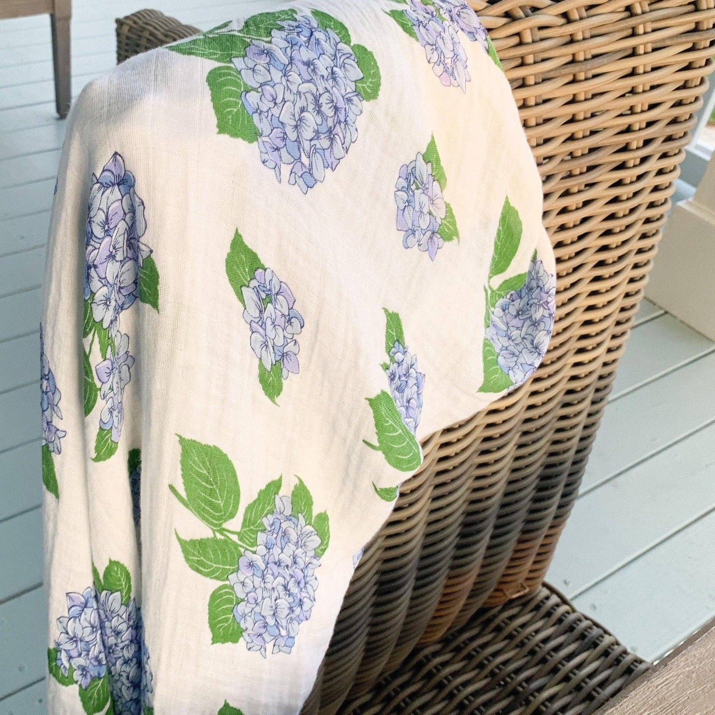 Hydrangeas Baby Muslin Swaddle