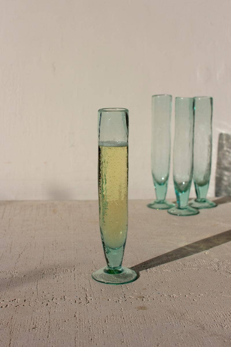 Recycled Champagne Flute- Set of Two