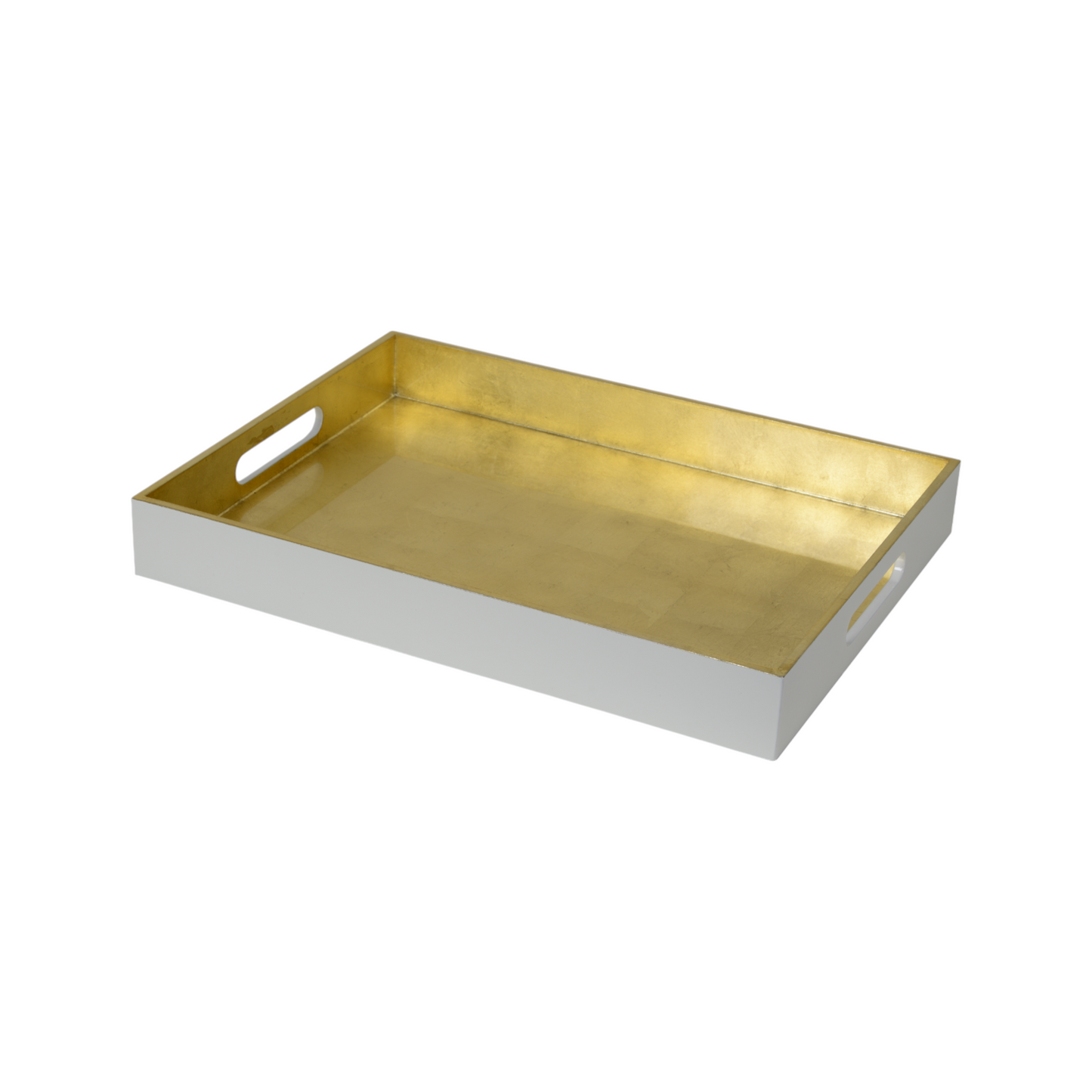 Serving Tray - Medium - Gold/White