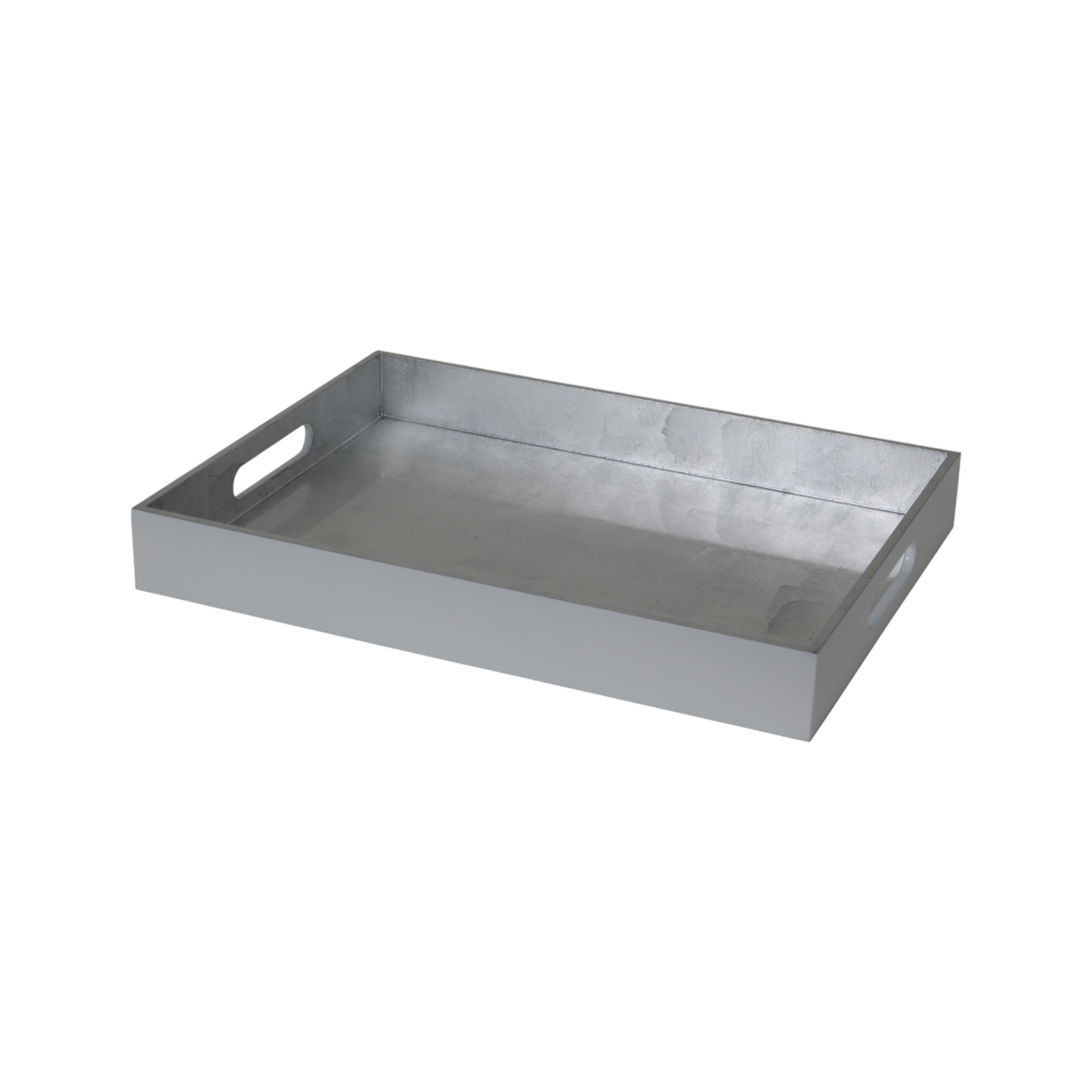 Serving Tray - Medium - Silver/White