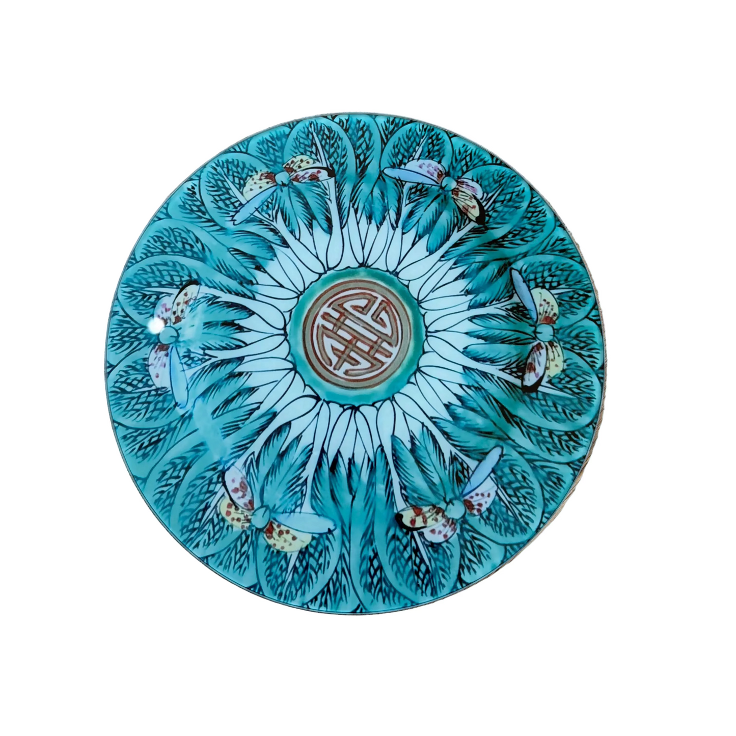 Grandmillennial China Plate Cutting Board: Bok Choy