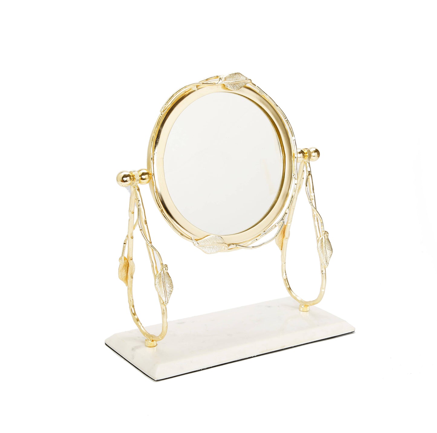 Gold Circular Table Mirror