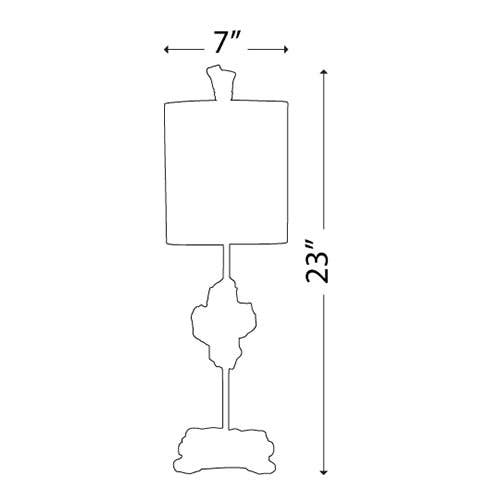 Cross Silver Table Lamp