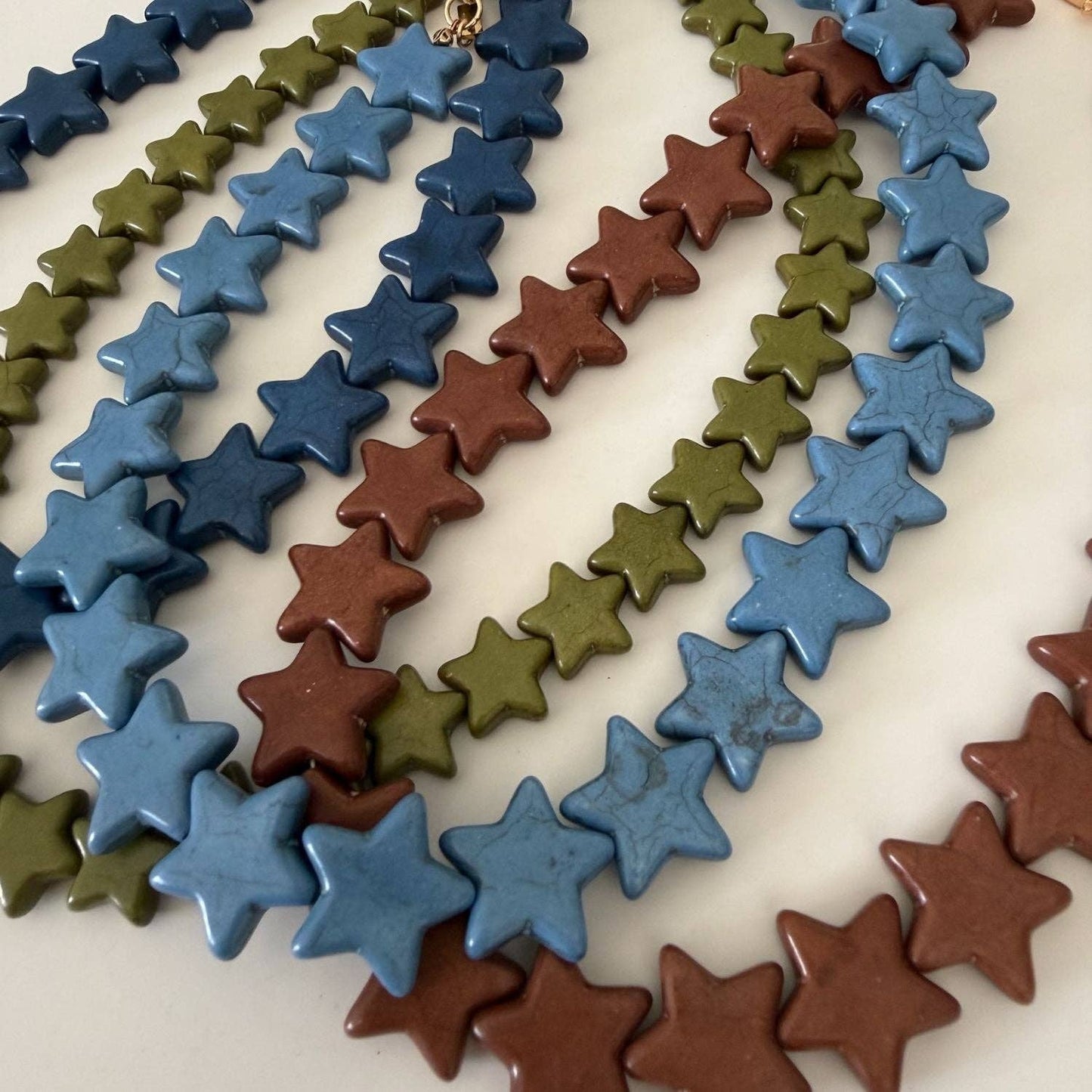 Star Necklace - Large - Dusty Blue