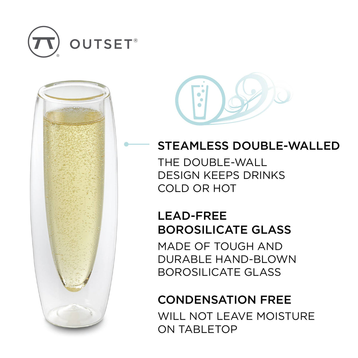 Outset Champagne- Set of 2