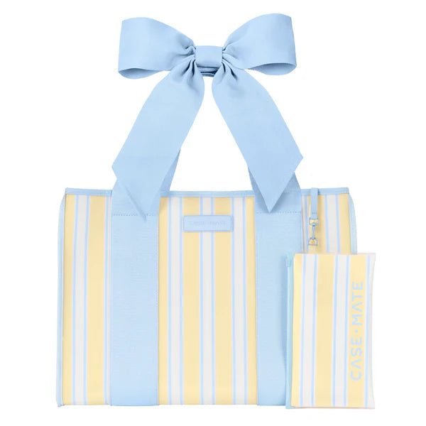Cabana Stripe Bow Jelly Tote