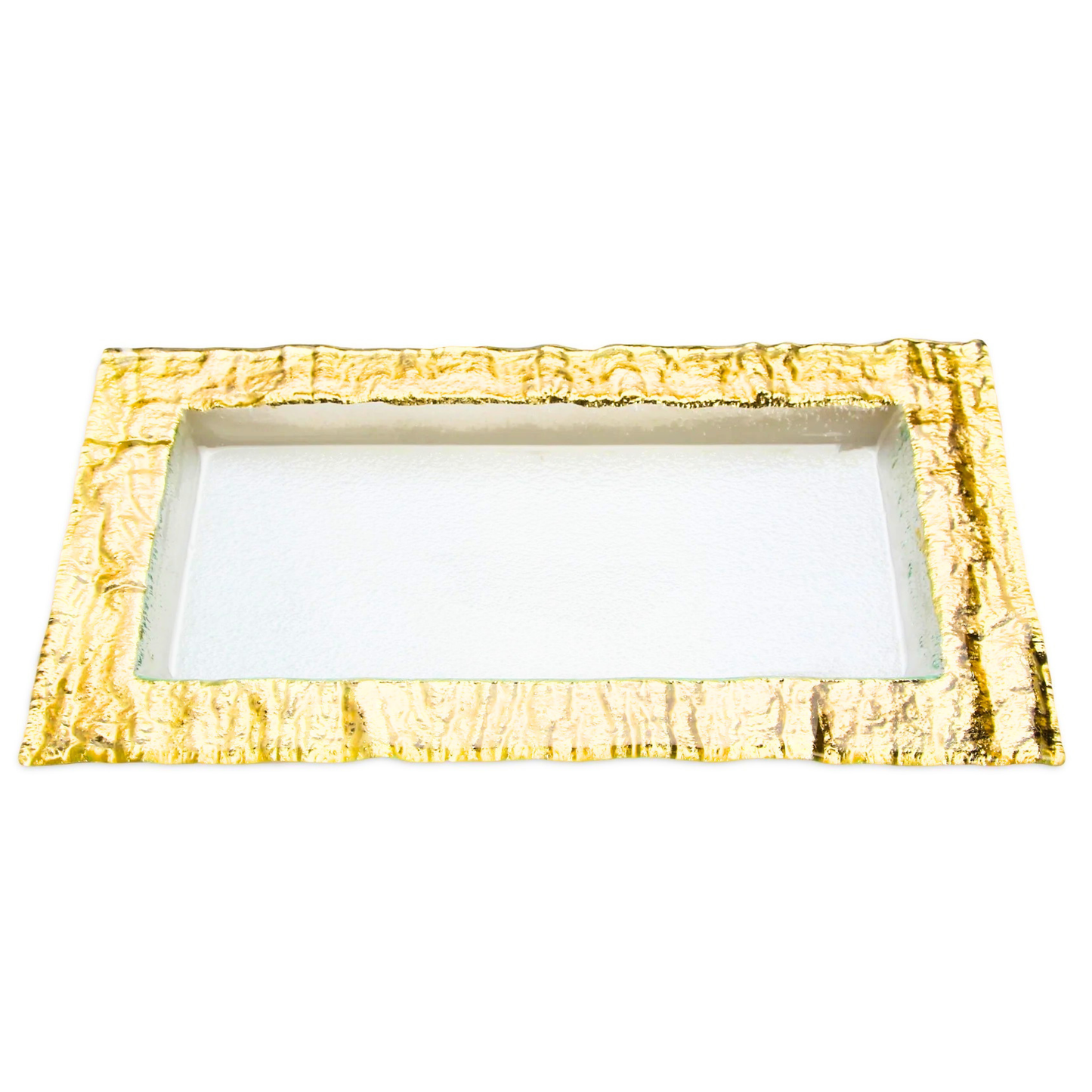 Gold Edge Glass Tray