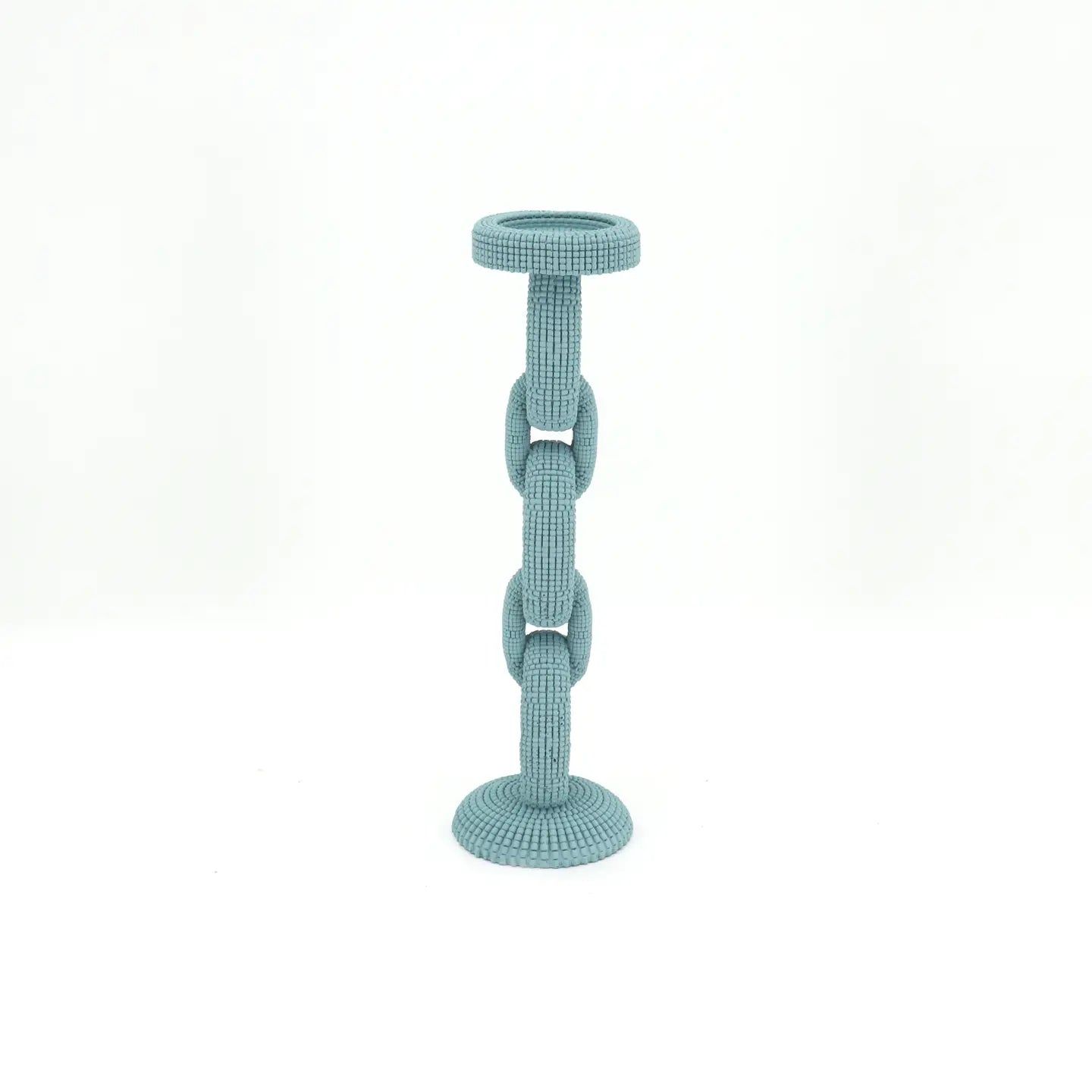 Fansea Blue Bead Candle Holder Large