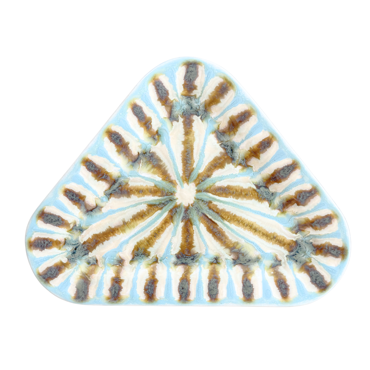 Teal Triangle Plate - MED
