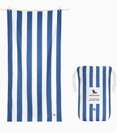 Dock & Bay Deep Blue Beach Towel
