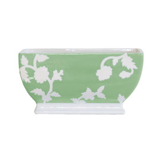 Chinoiserie Dreams Planter: Cabbage Patch Green