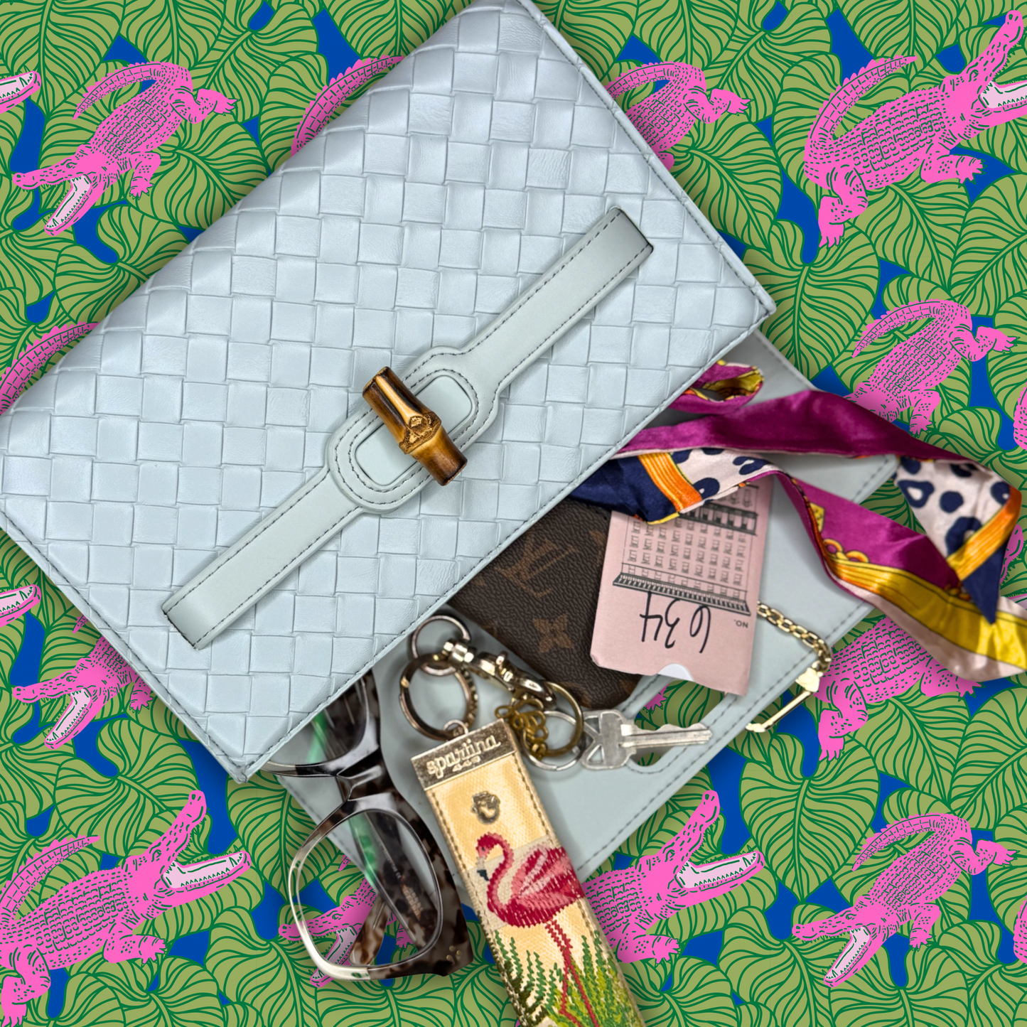 Broad Haint Blue Clutch