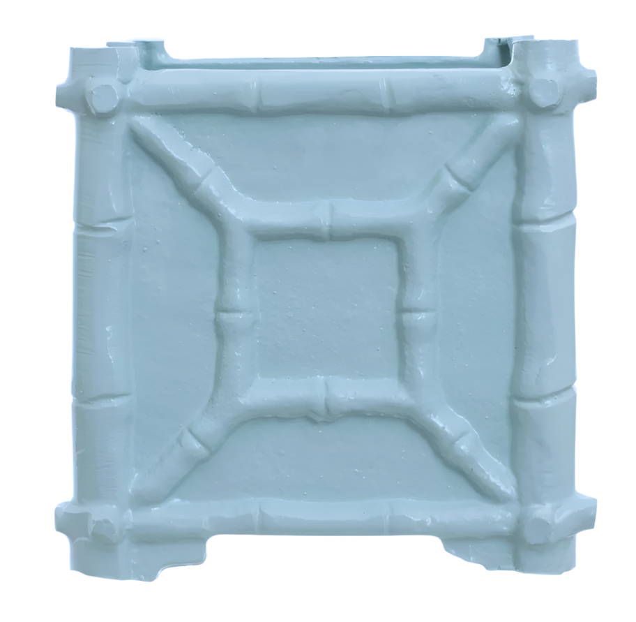 Corn Flower Blue Bamboo Box Planter: Small