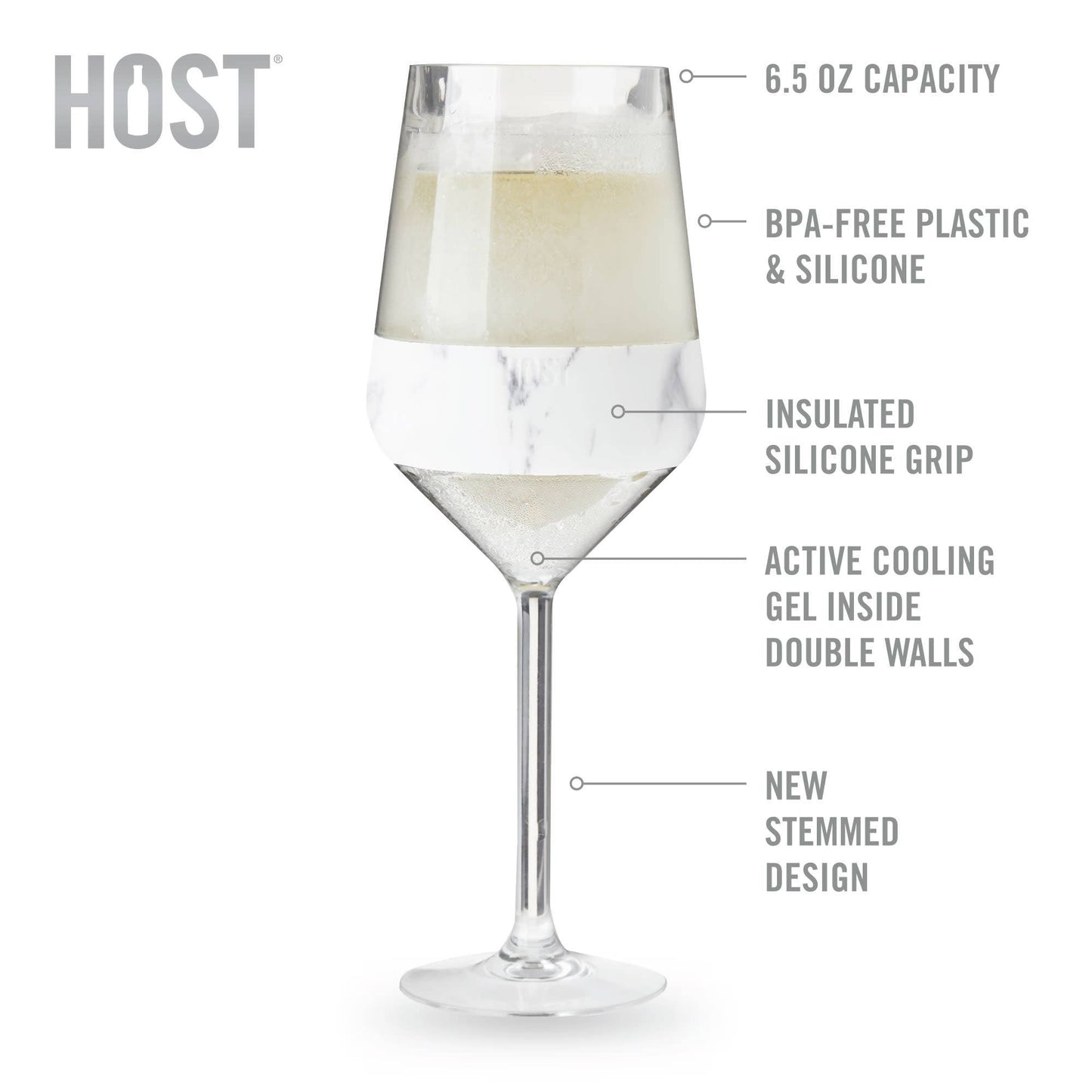 Wine Stemmed Cooling Cups - Set of 2
