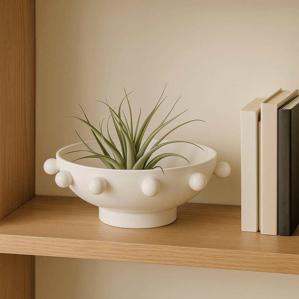 White Beaded Bowl