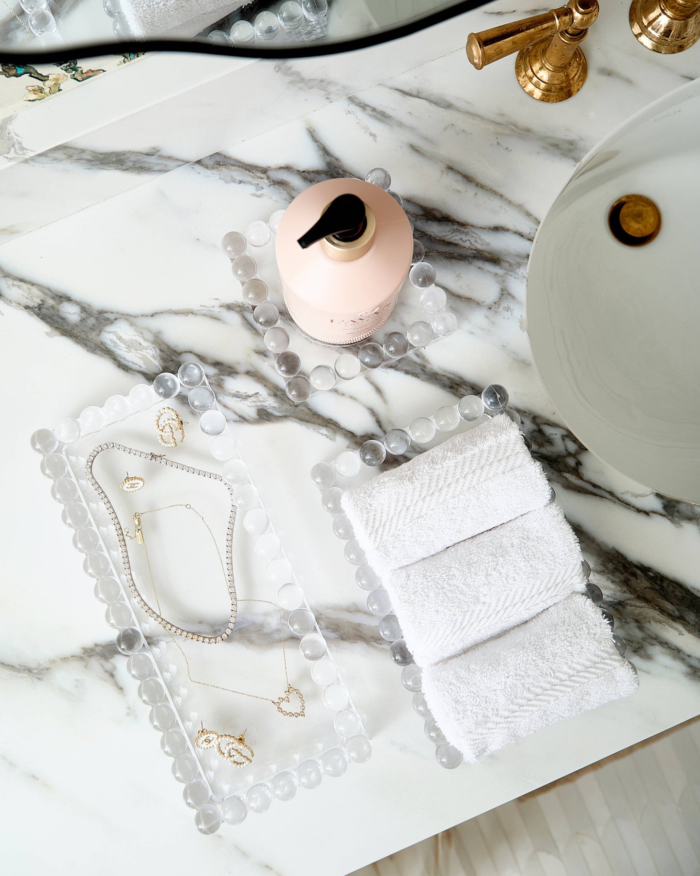 Medium Bubble Lucite Tray