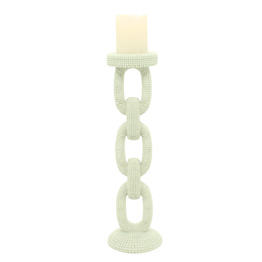 Faux Ivory Candle Holder Large