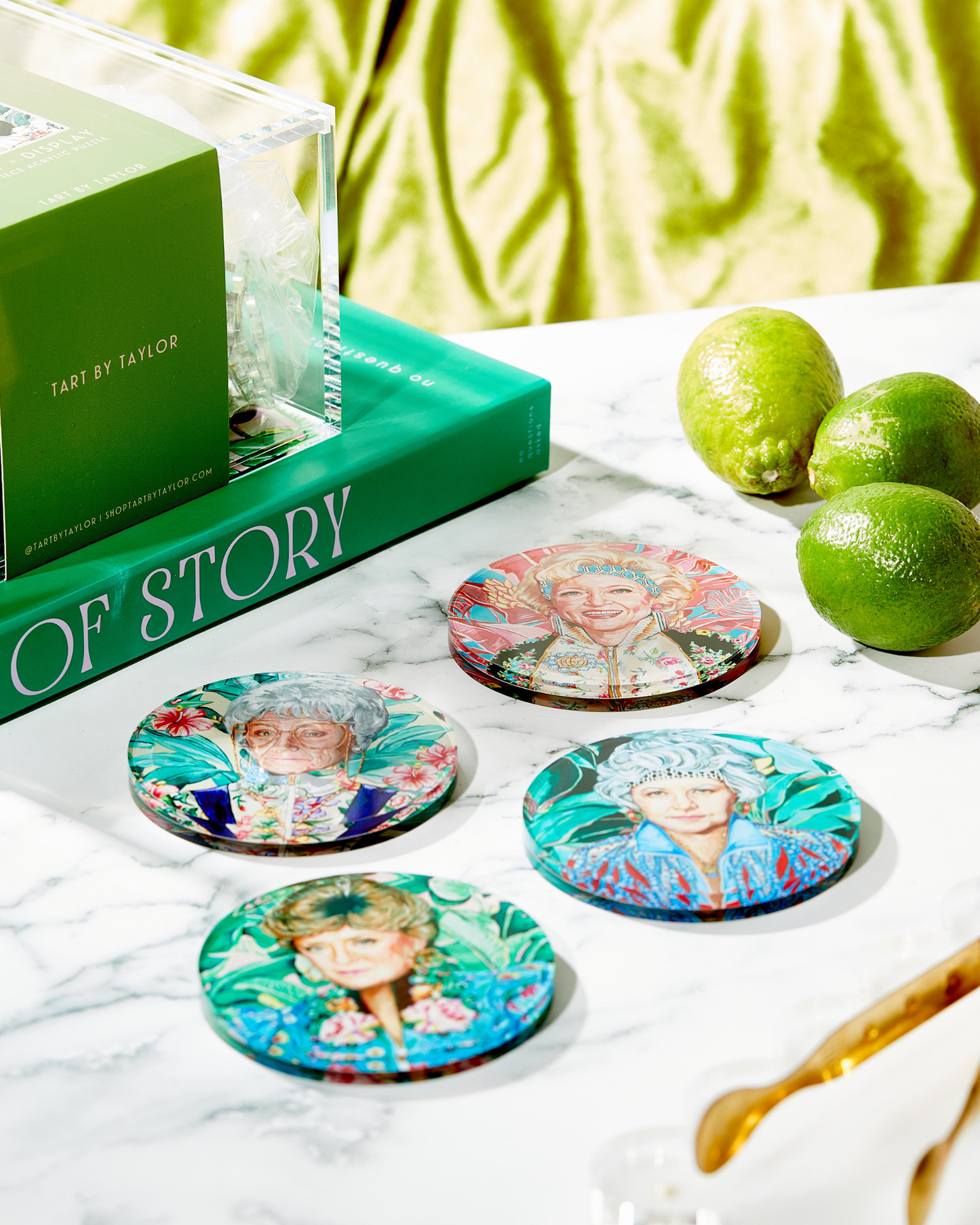 Golden Gals Coasters - Set of 4