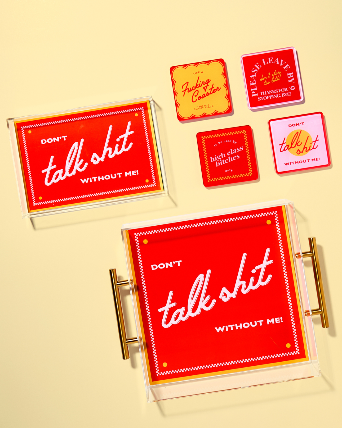 Snarky Red Coasters - Set of 4