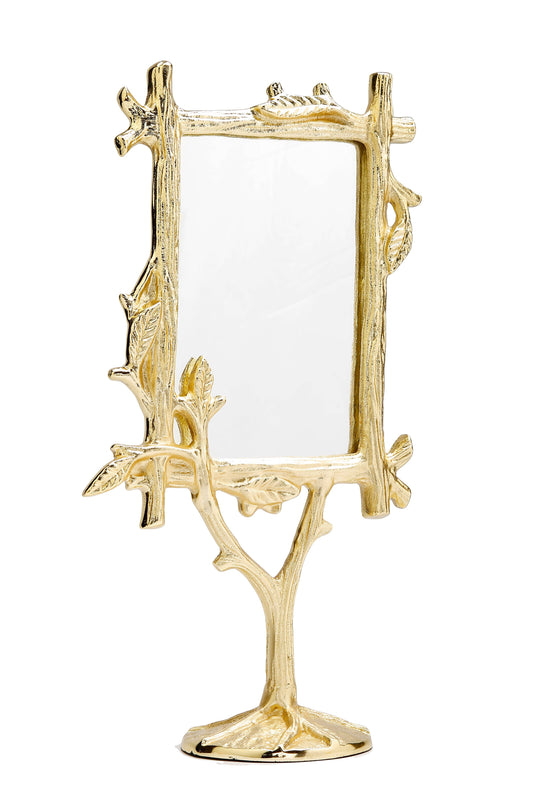 Gold Branch Table Mirror