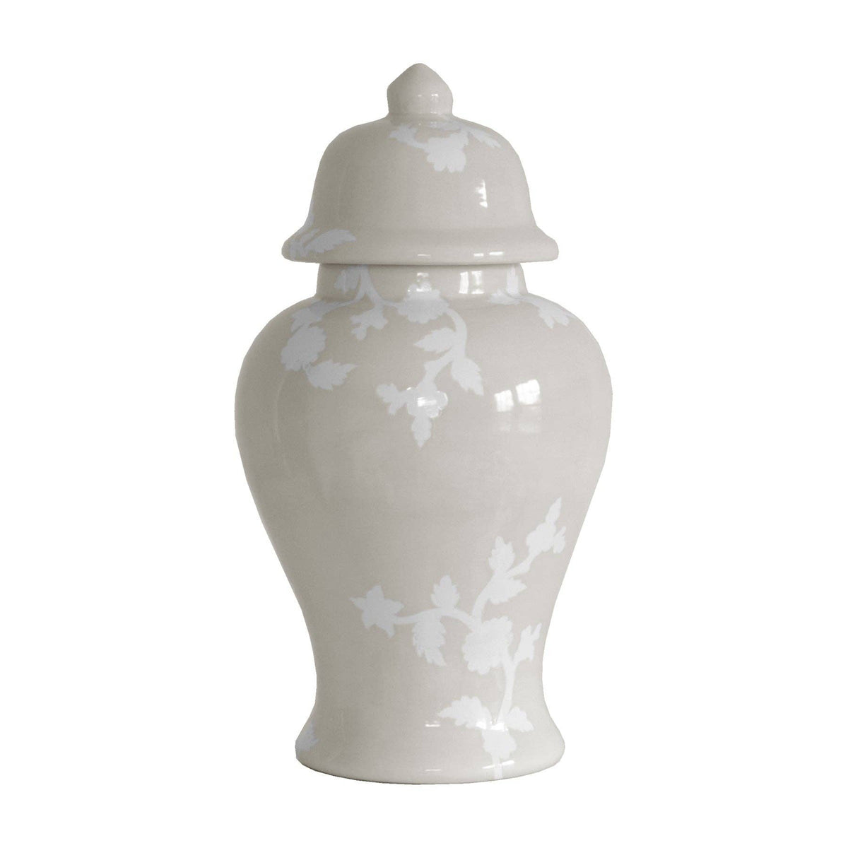 Chinoiserie Dreams Ginger Jars in Beige: Large