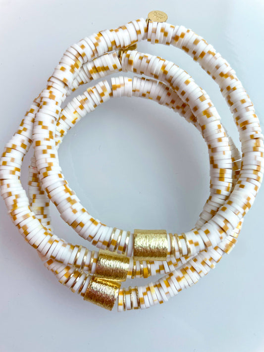 Speckled Heishi Bracelet