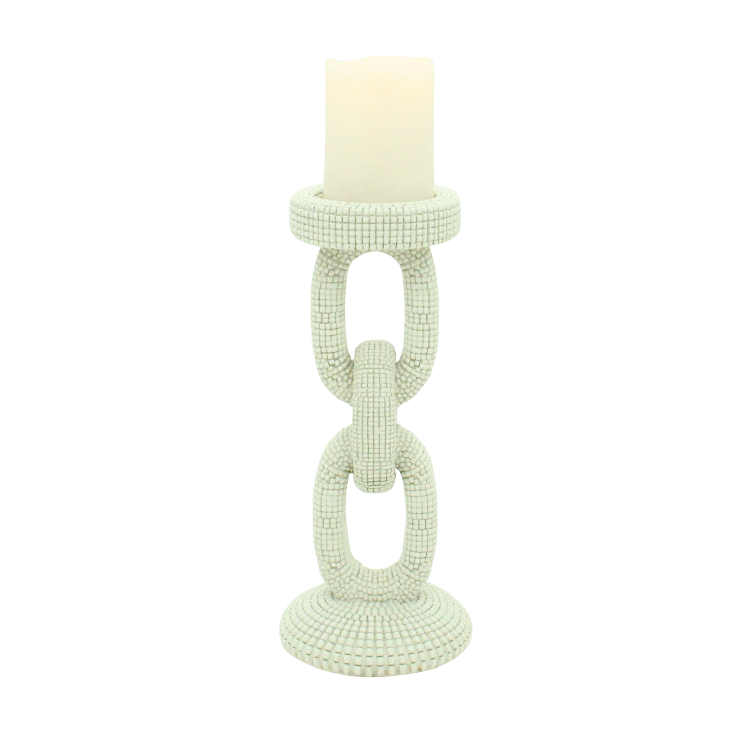 Faux Ivory Candle Holder Medium