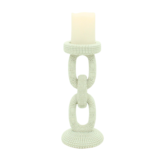 Faux Ivory Candle Holder Medium