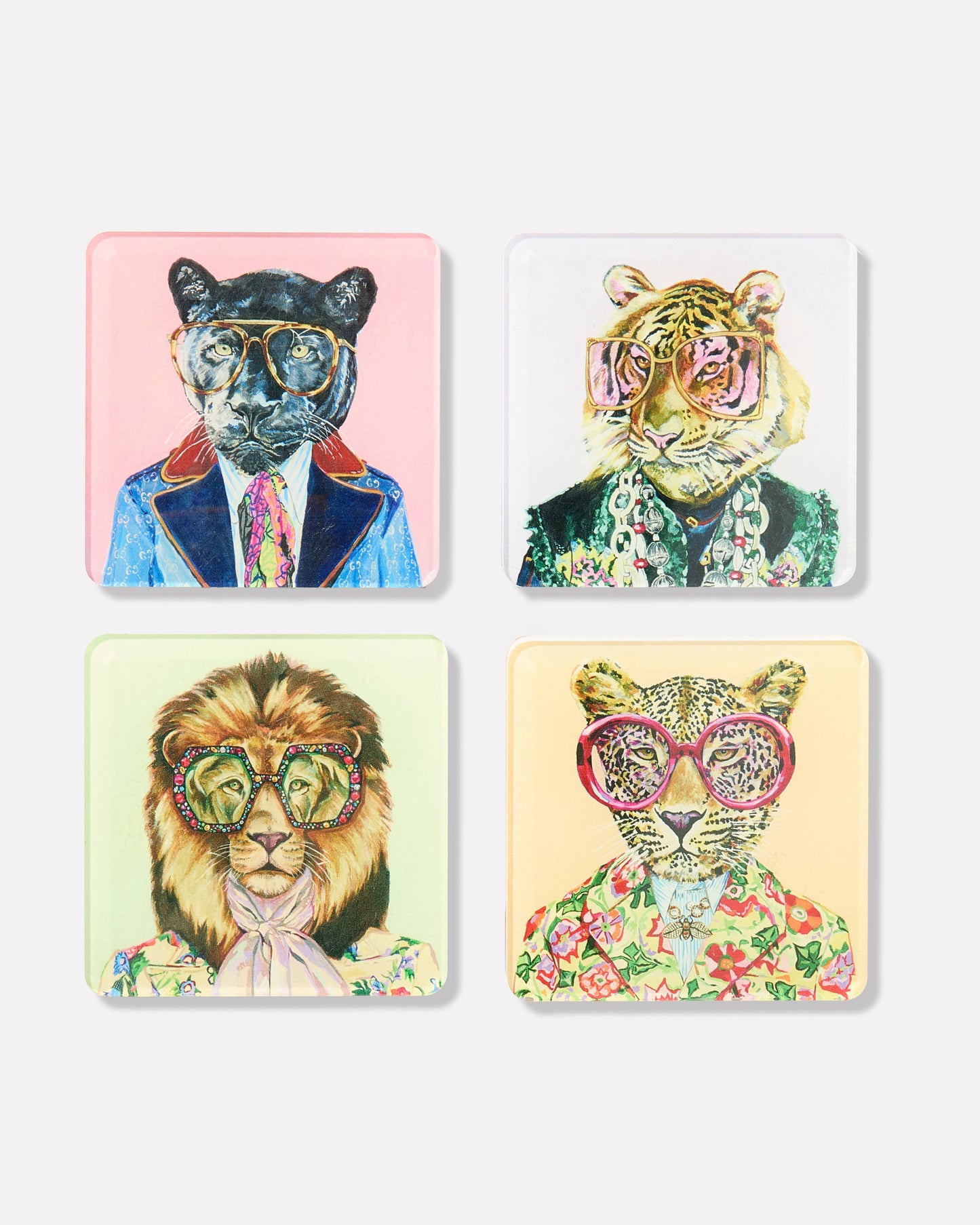 Big Cats Coasters - Set of 4