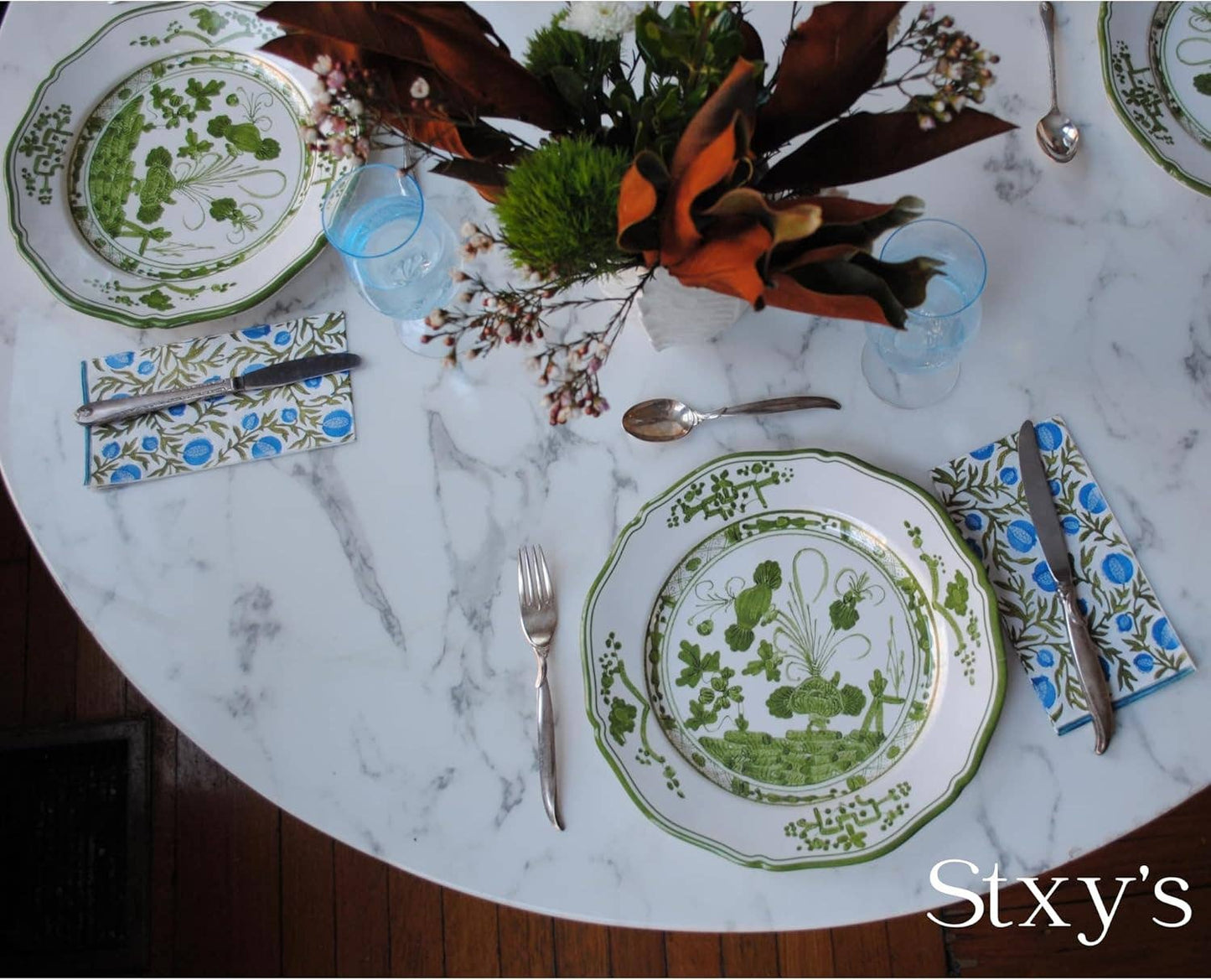Blue Pomegranate Paper Guest Napkins