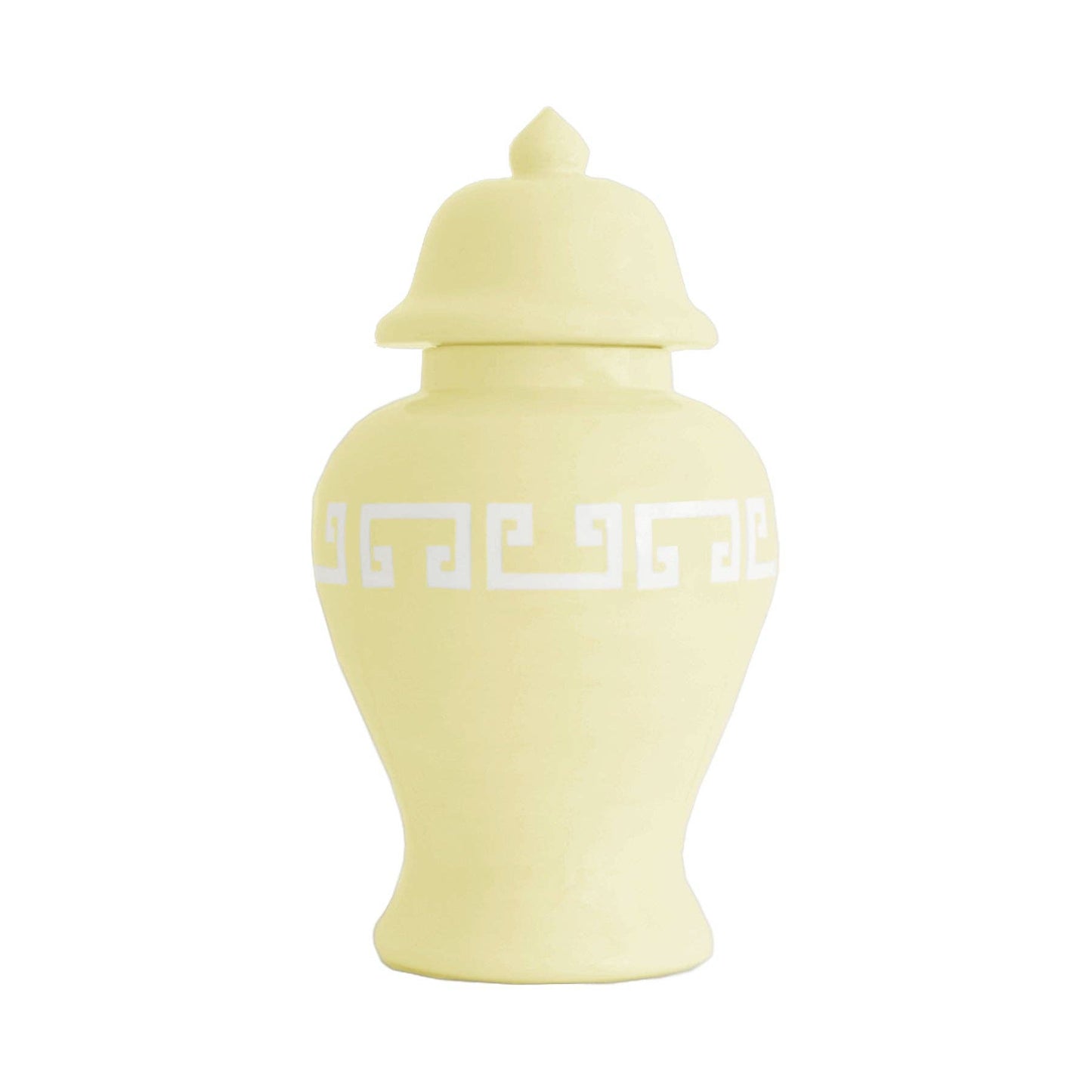 Light Yellow Greek Key Ginger Jars: Large