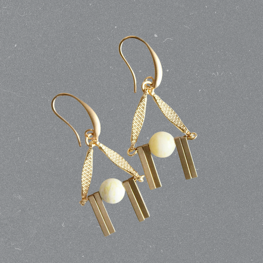 Lemon jade earrings