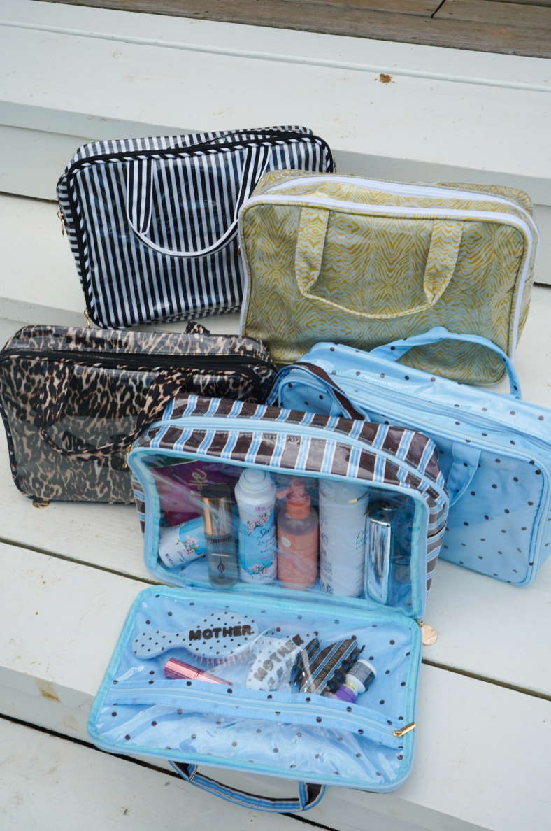 Clear Coat Toiletry Case: Chartreuse Zebra