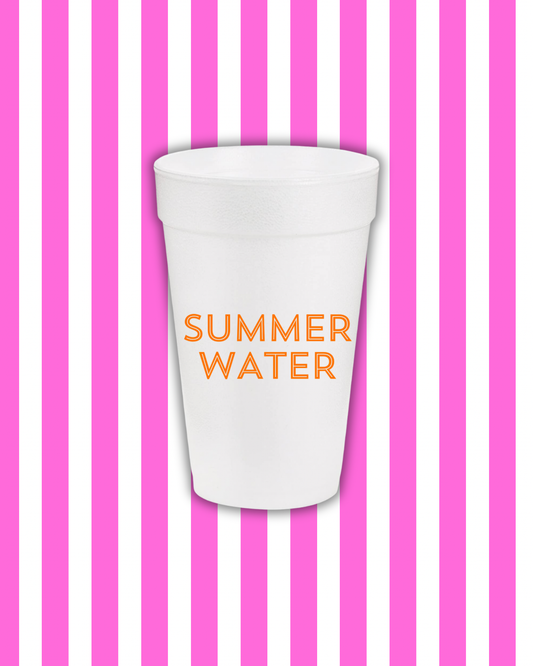 Summer Water Styrofoam Cups