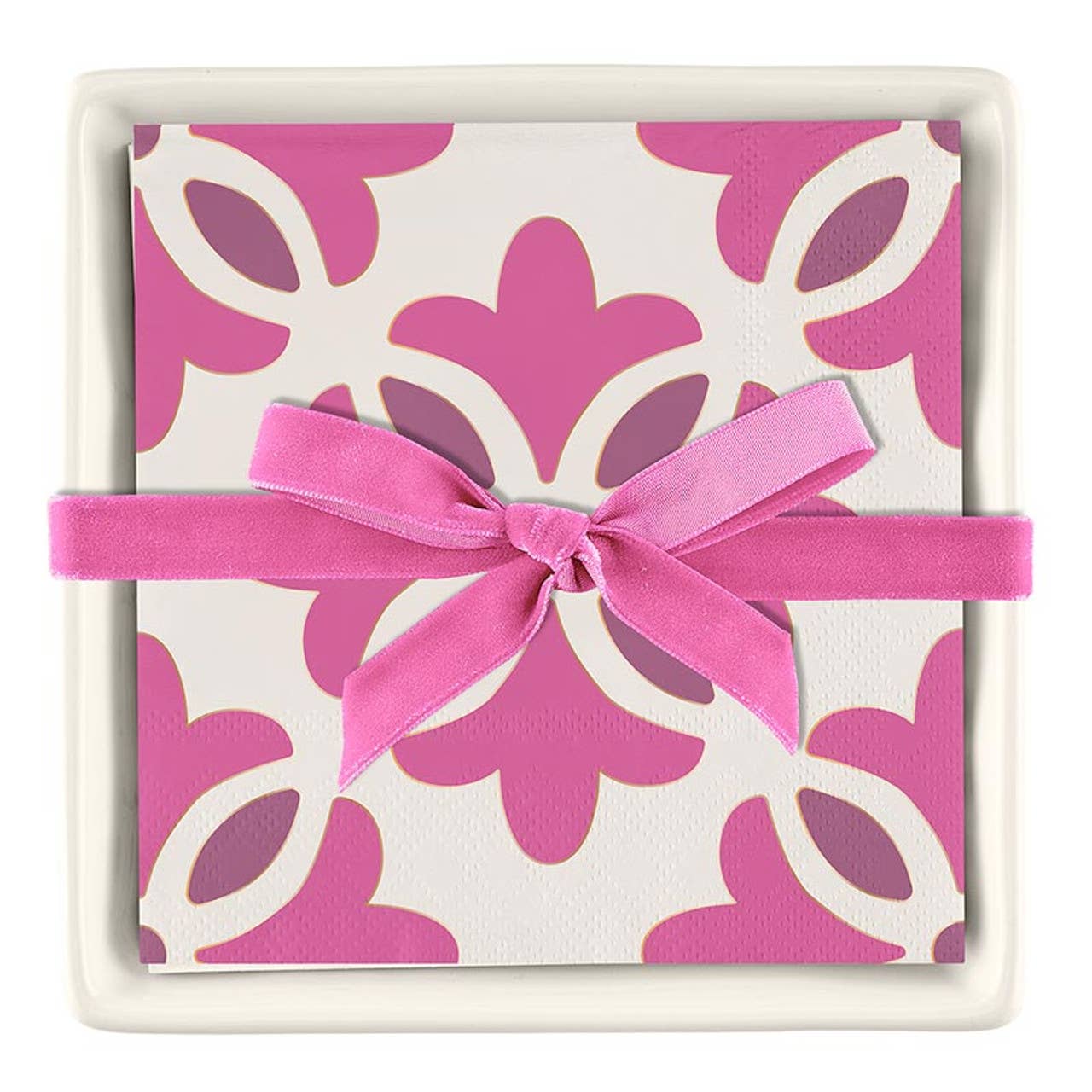 Ceramic Napkin Tray + Napkins