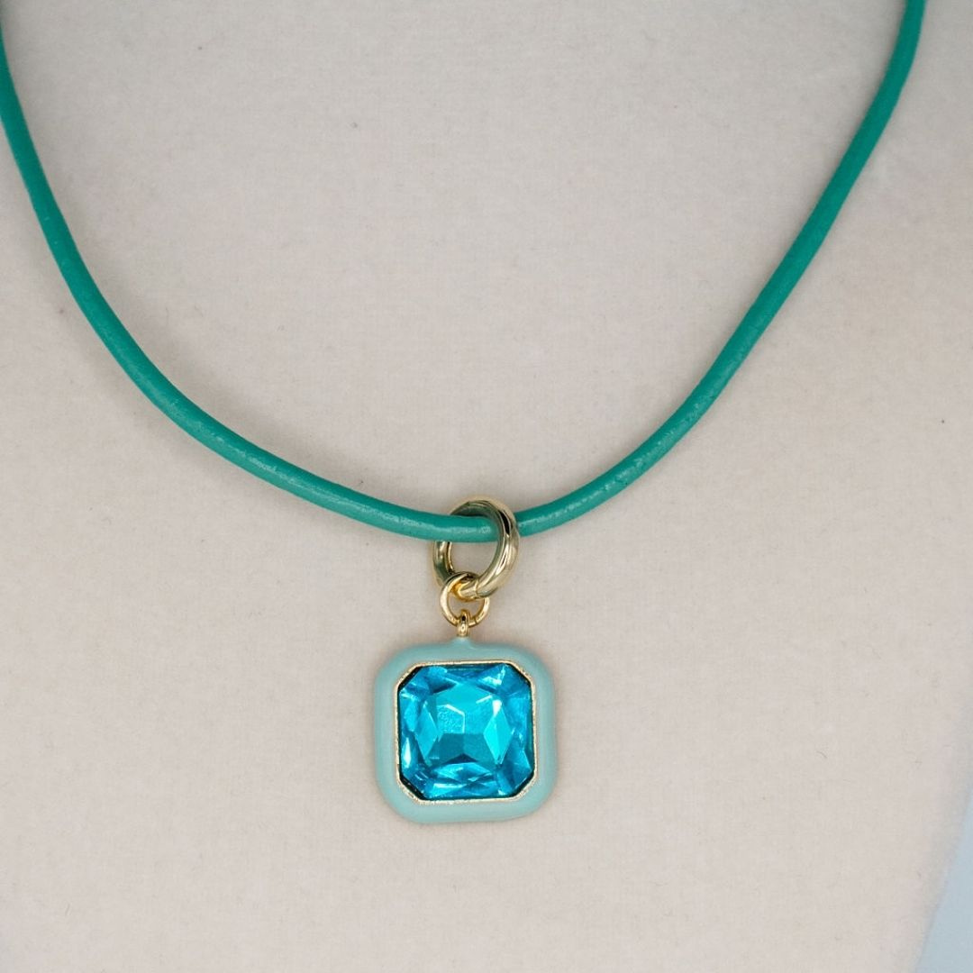 Blue Aurora Yellow Necklace