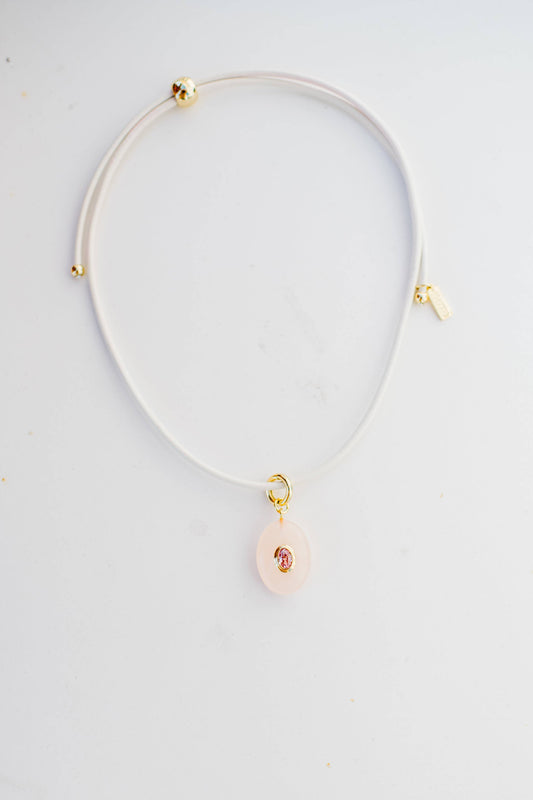 Pink Beach Combing Coconut Necklace