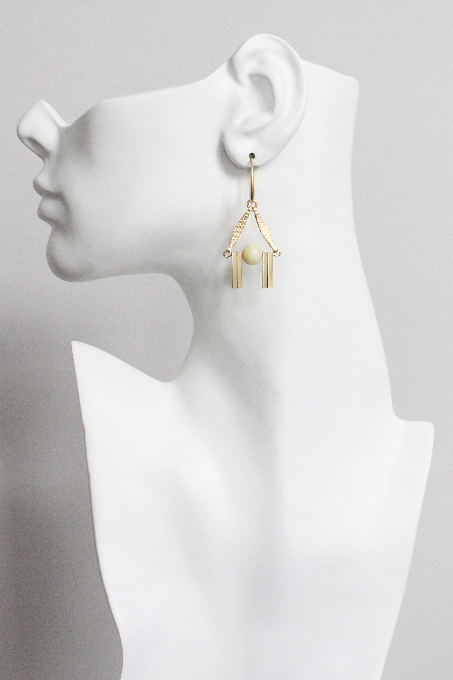 Lemon jade earrings