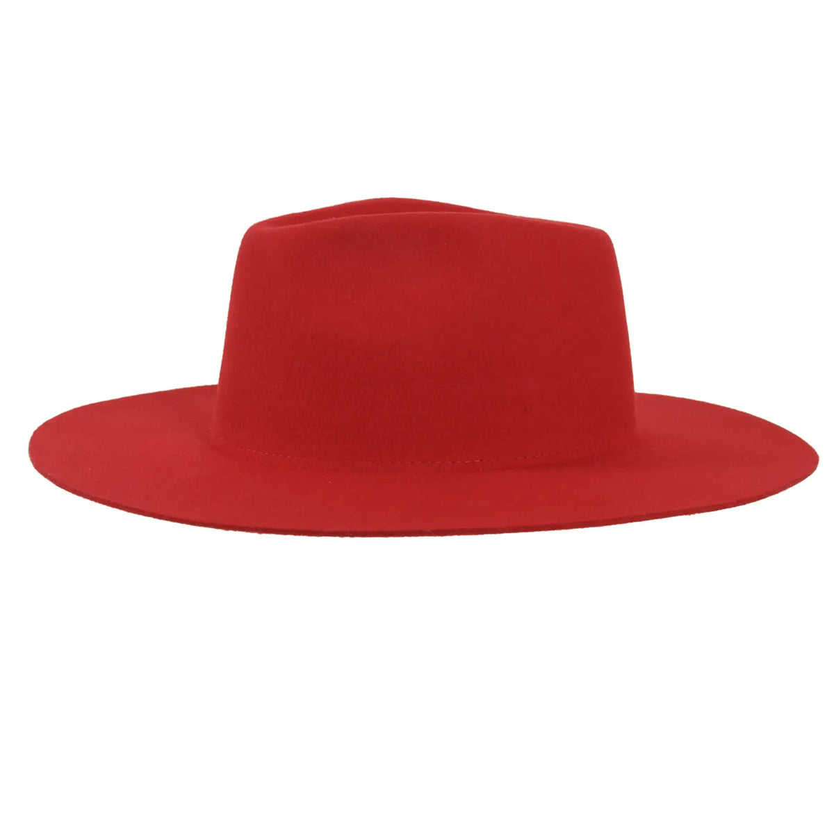 Women's Wool Felt Flat Brim Fedora Hat - Style Rancher: Silver Belly / SM