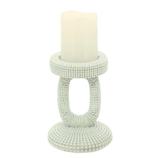 Faux Ivory Candle Holder Small