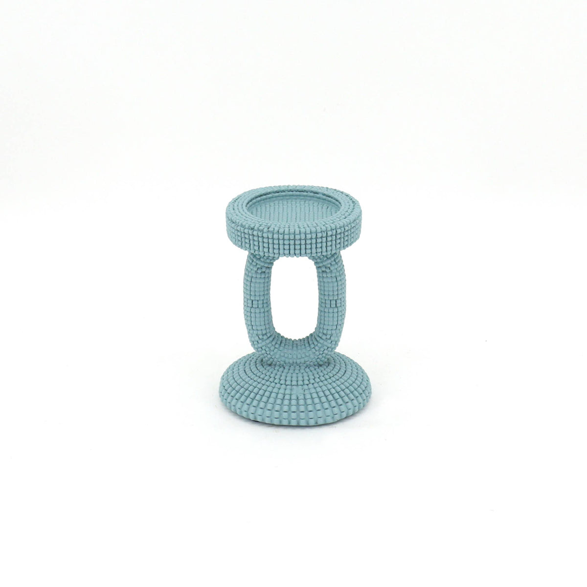 Fansea Blue Faux Bead Candle Holder Small