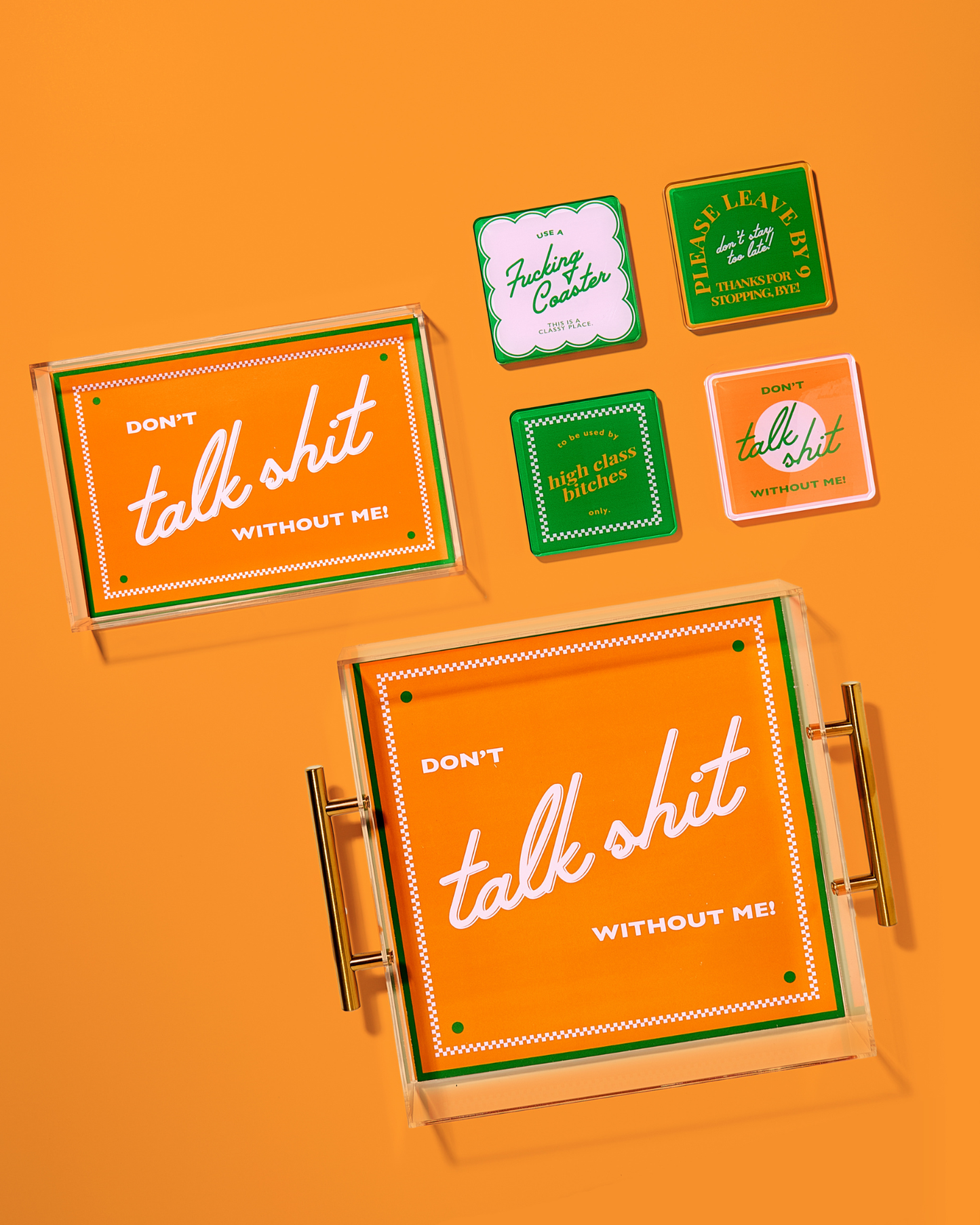 Snarky Orange Coasters - Set of 4