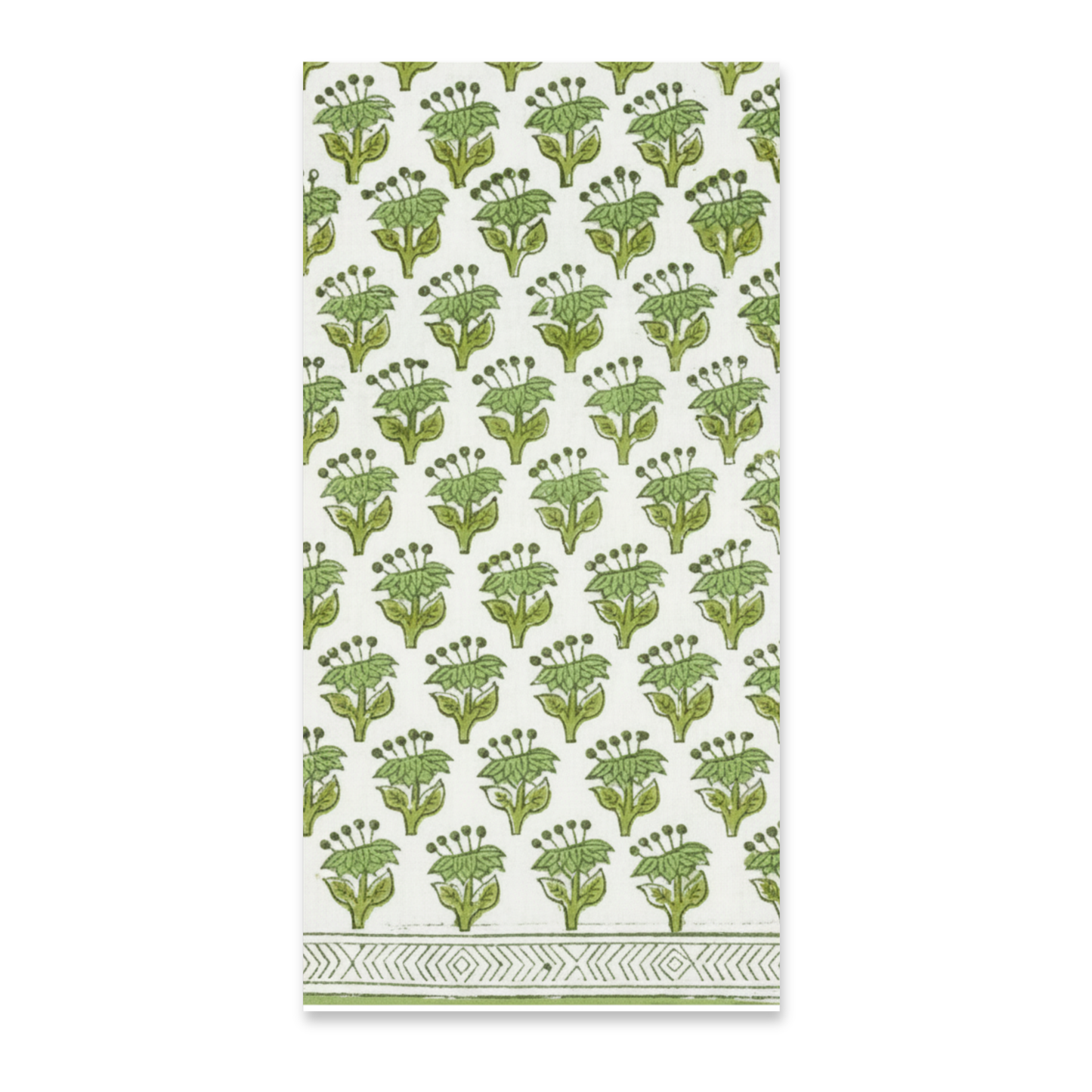 Green Floral Paper Guest Napkins