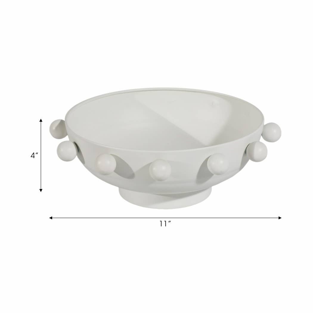 White Beaded Bowl