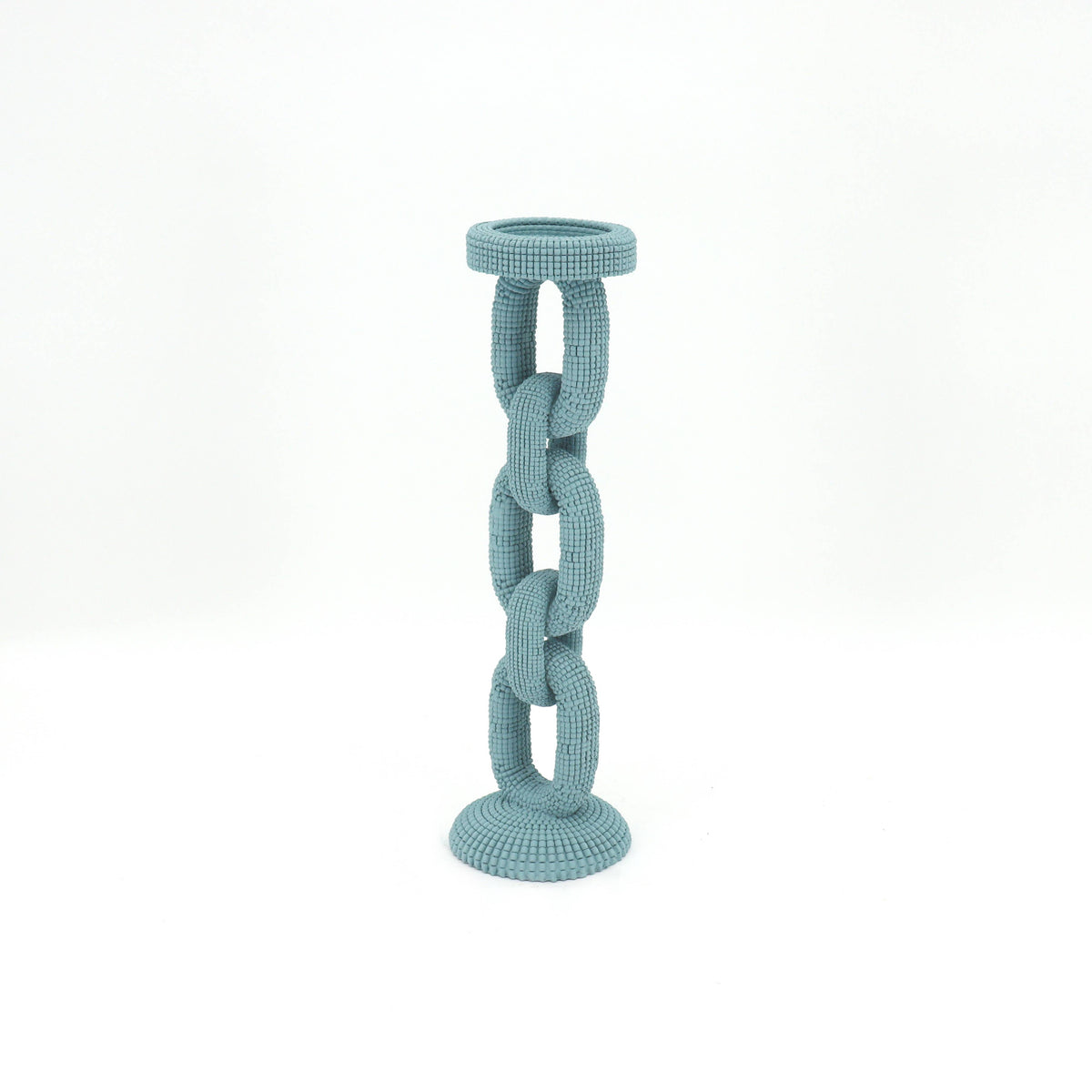 Fansea Blue Faux Bead Candle Holder Large