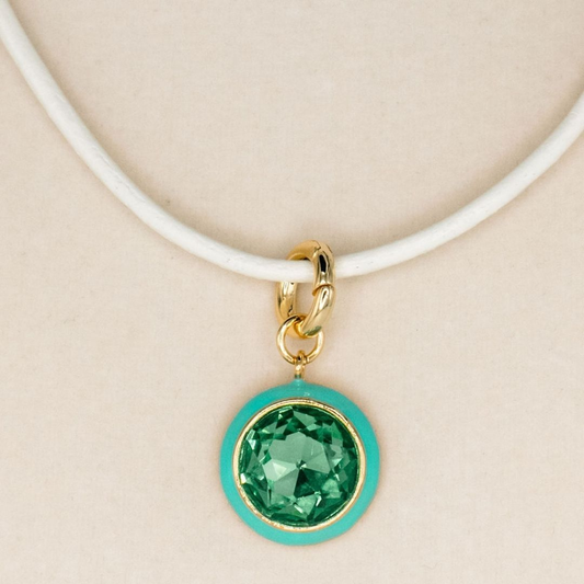 Turquoise Luna Pendant Coconut Necklace