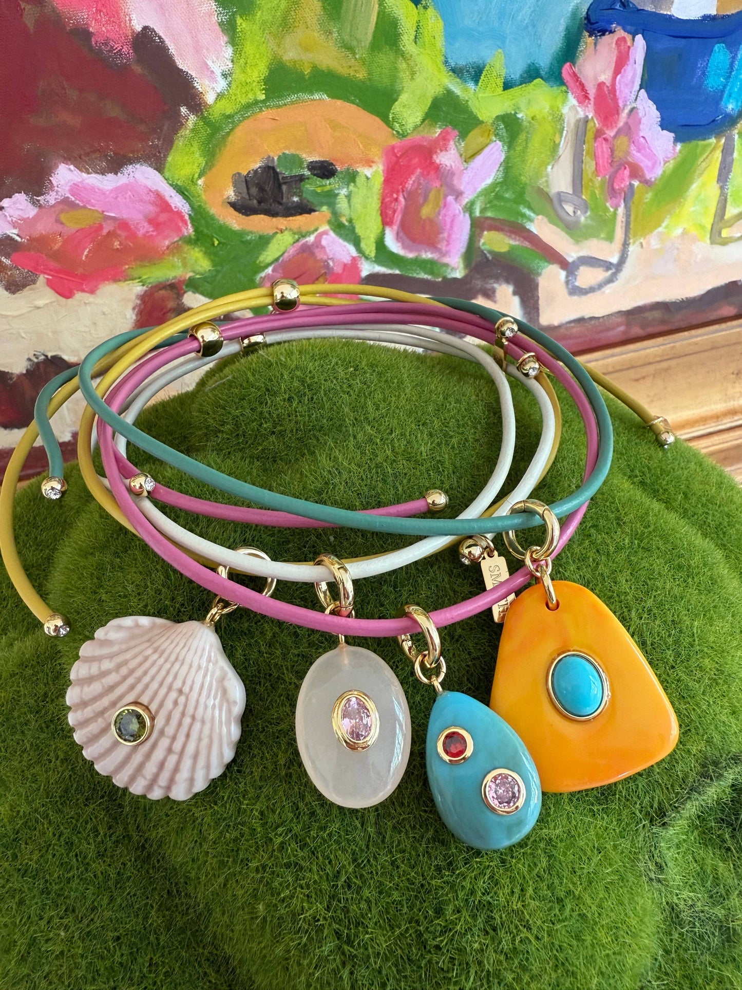 Pink Beach Combing Coconut Necklace