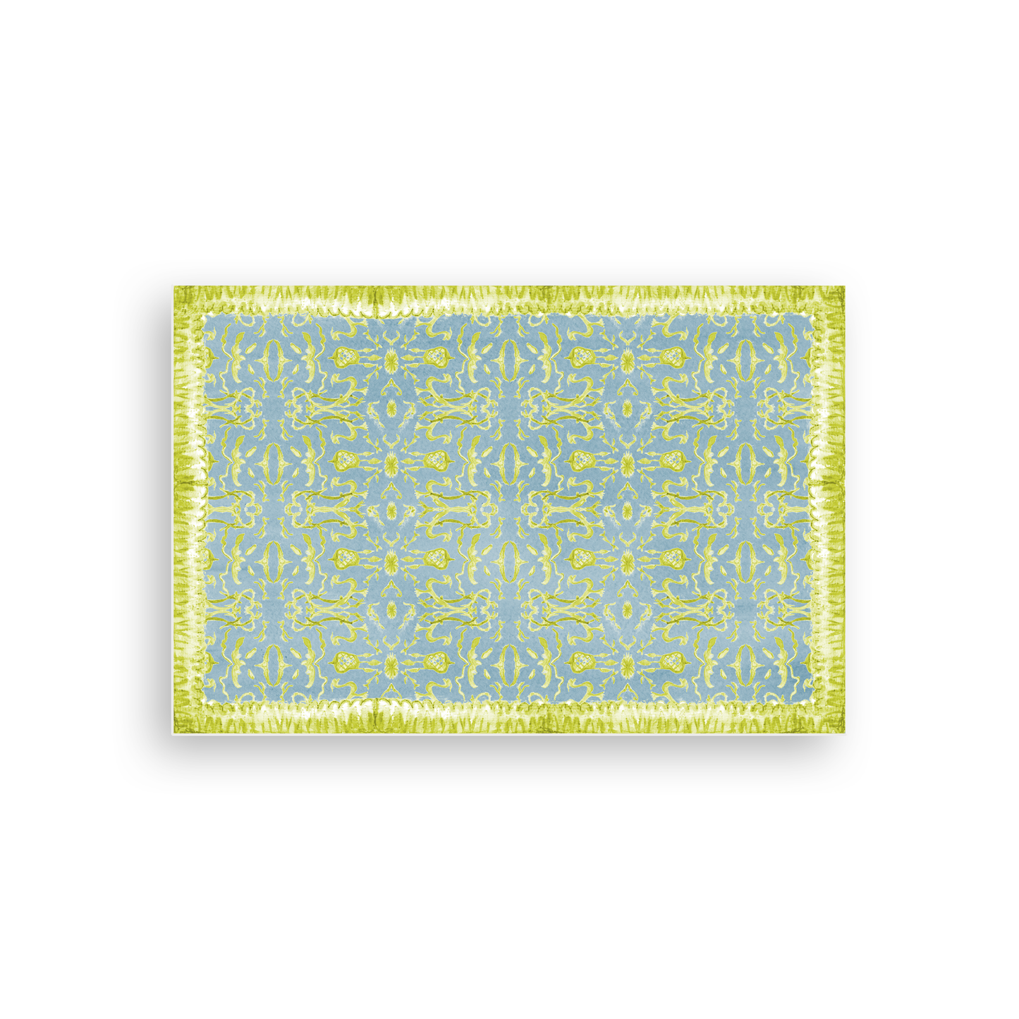 Blue & Green Vinyl Floor Mat - 2' x 3'